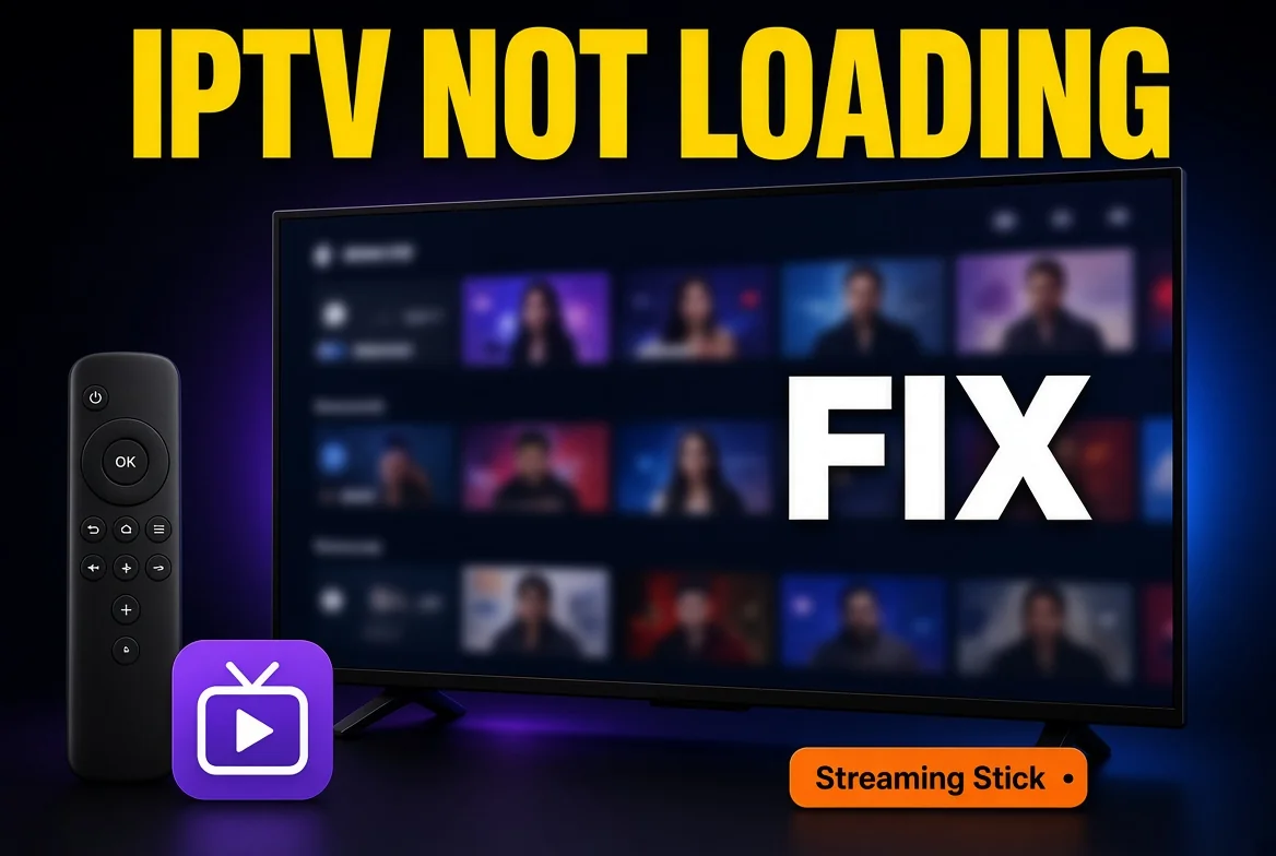 IPTV not loading troubleshooting checklist for apps, devices, playlists, and internet connections