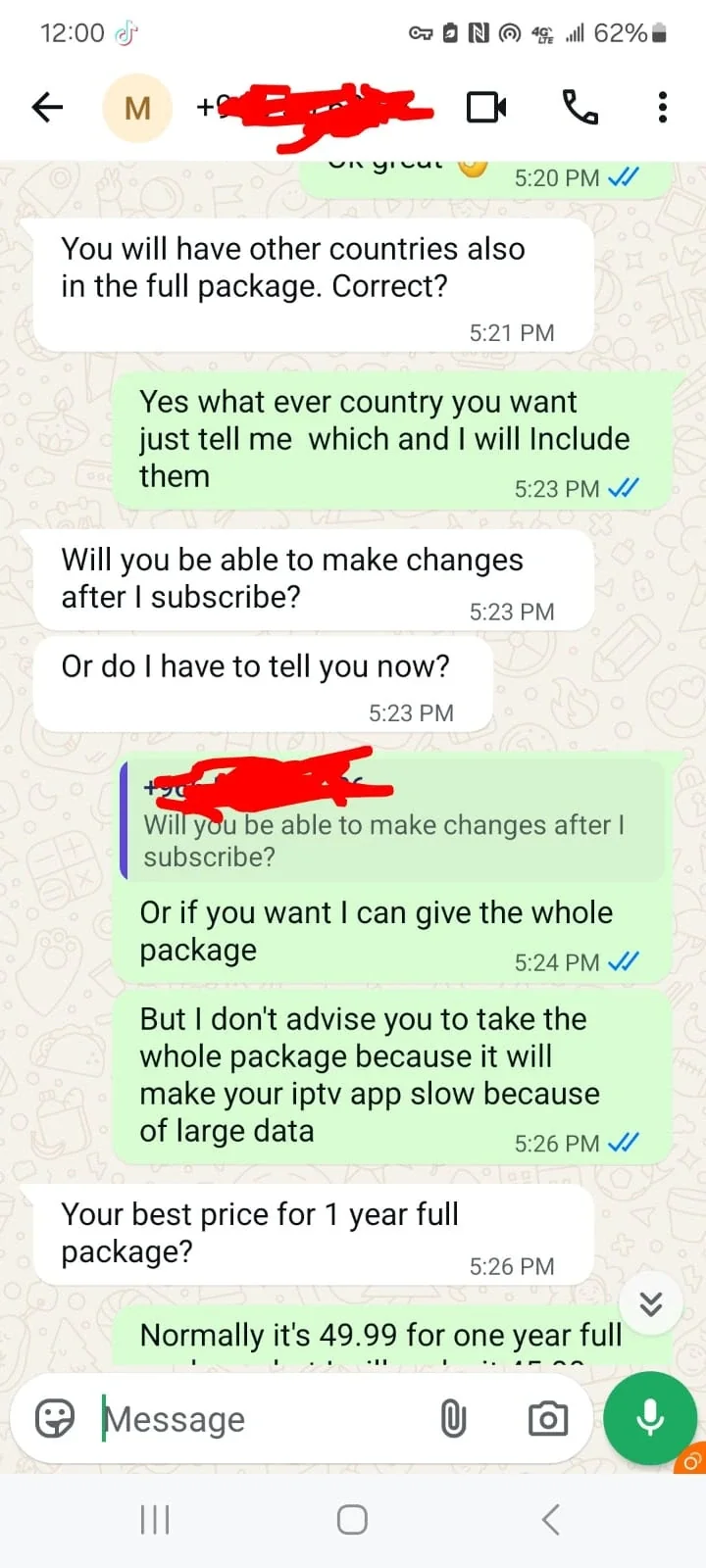 Customer feedback about IPTV subscription support