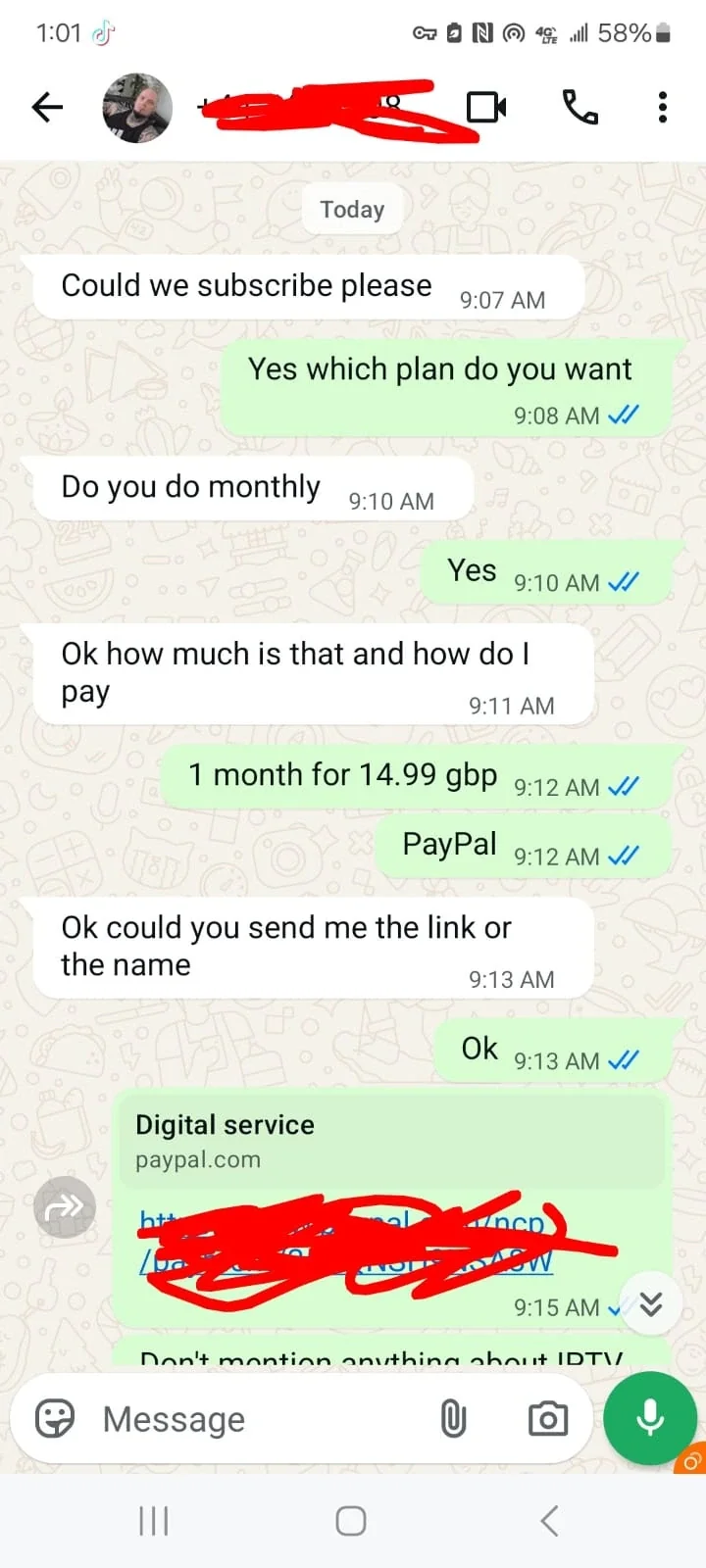Customer feedback about an IPTV subscription UK