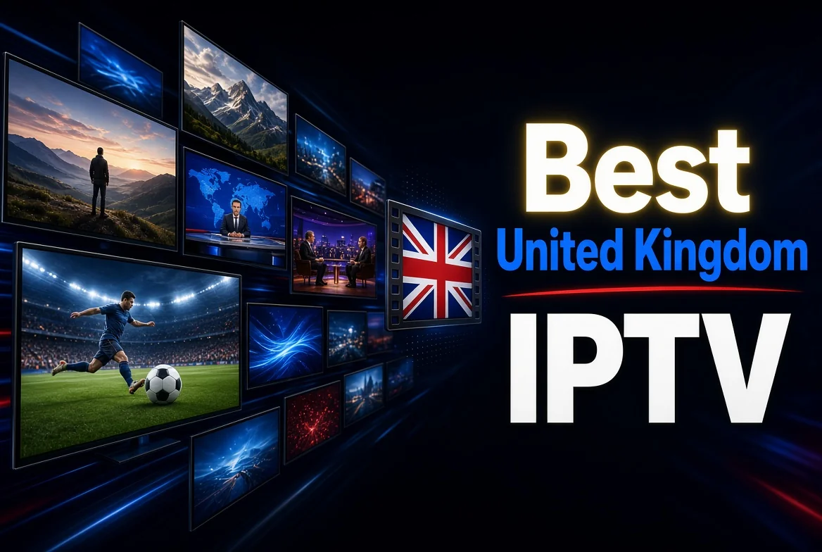 United Kingdom IPTV guide showing internet television on a UK Smart TV